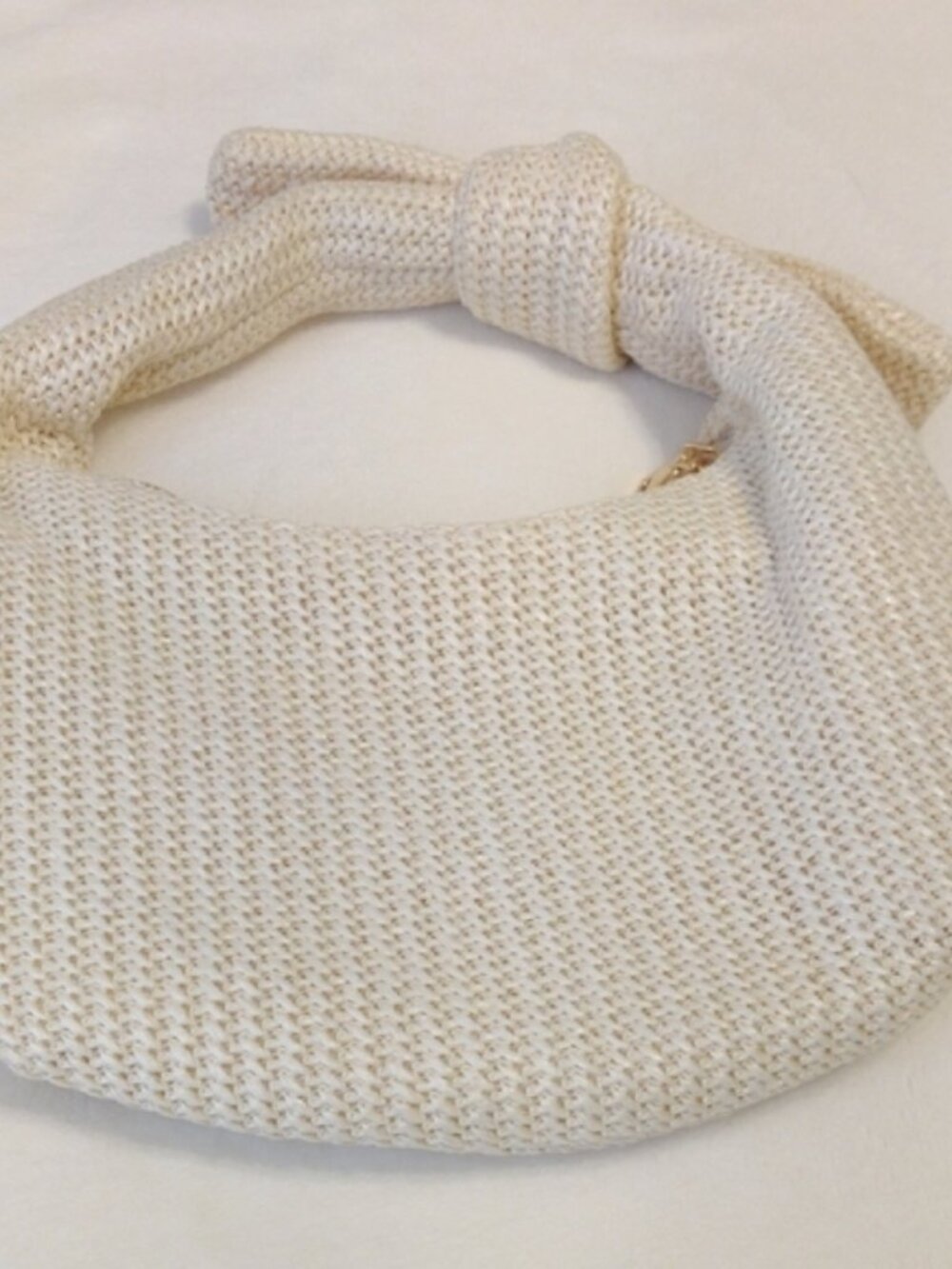 Urban Expressions Cream Knit Hobo Bag